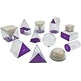 EAI Education GeoModel Jumbo Relational Geometric Solids: Purple - Set of 16