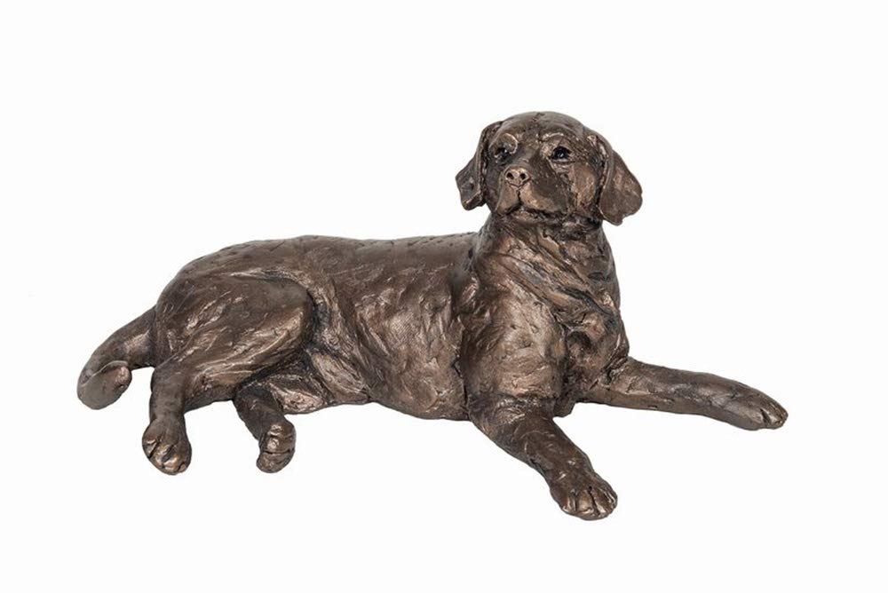 Meghan Labrador Lying Resin Sculpture TM056