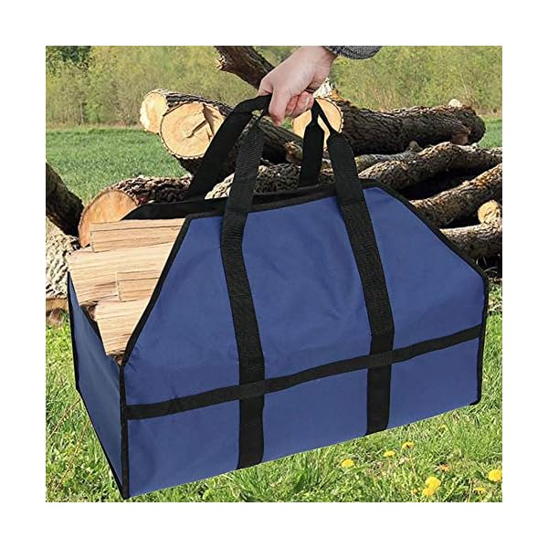 SXXYXH Robuste Kamintasche, Premium-Einkaufstasche Aus Oxford-HolztrÃ¤ger Aus Holz, Tragbar, Extra GroÃ Mit Griff Aus Brennholz, 61 * 29 * 25 cm,Multi Colored – Bild 4