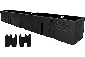 DU HA DU-HA Behind-The-Seat Storage Unit fits Ford F250 F350 F450 F550 Super Duty Crew Cab without Factory Subwoofer | Black Heavy-Duty Back Seat Organizer | 20054