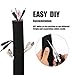 Cable Management Sleeves, ENVEL Neoprene Cord Organizer with Free Nylon for TV USB PC Computer Network Wires (118 inches) DIY by Yourself, Adjustable Black and White Reversible Wire Hider