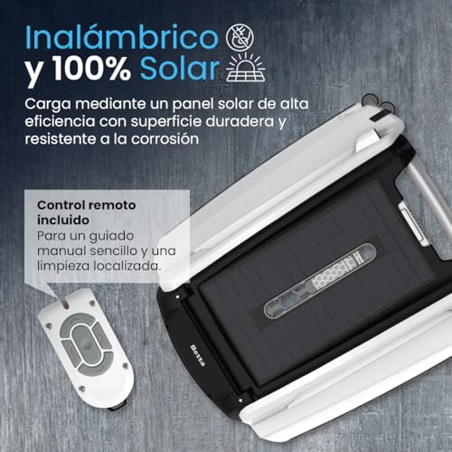 Betta SE Solar Pool Skimmer Robot – Automatic Surface Cleaner, 30h Battery, Salt and Chlorine Resistant Motors, Obstacle Avoidance, Cleaning 24/7 (White)