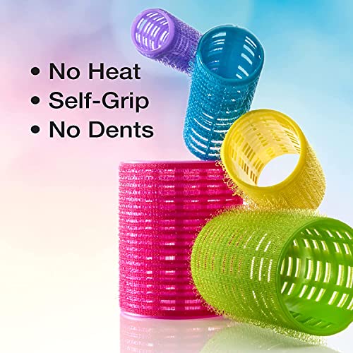 Conair Self Grip Assorted Sizes and Colors Hair Rollers, Hair Curlers