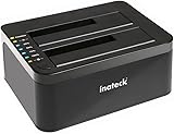 Inateck USB 3.0 to SATA 2-Bay USB 3.0 Hard Drive Docking Station with Offline Clone Function for 2.5 Inch & 3.5 Inch HDD SSD SATA (SATA I/ II/ III) Support 2x 8TB & UASP, Tool-free