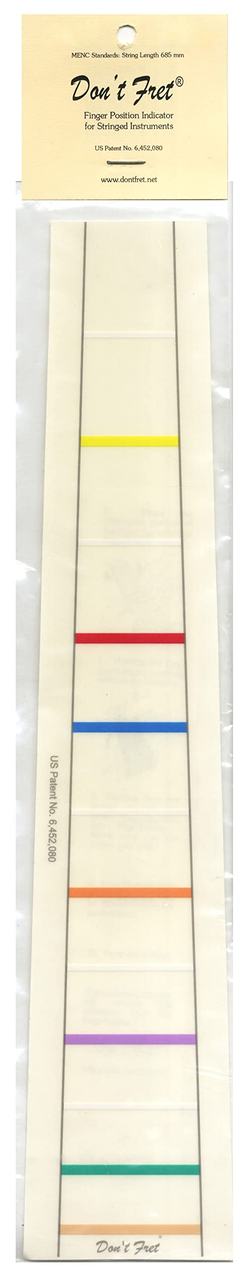 Fingerboard marking DON`T FRET 110, for 4/4 cello, with 12 lines