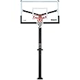 Lifetime 60" Mammoth Deluxe In-Ground Basketball Hoop, Mammoth Lift Adjustable Height, Tempered Glass Backboard Bolt Down System