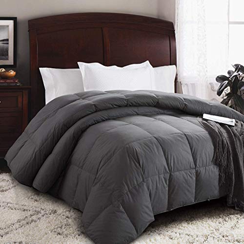 HOMBYS Feather and Down Comforter, Oversized King Comforter 116 x 108