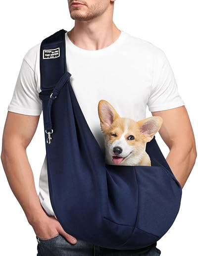 Adiwo Dog Carrier Bag Sling Small Medium Dogs Cats Adjustable Shoulders