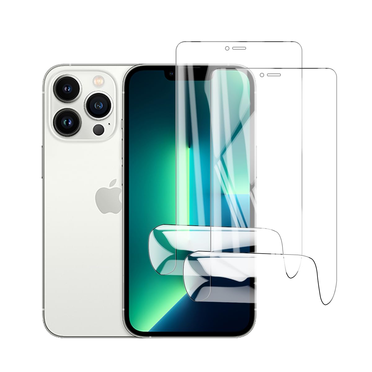 Glcrrpu 2 Pack Screen Protector for iPhone 12 Pro[6.1inch] High Sensitive Hydrogel TPU Film HD Clear Flexible,Self-Healing[Not Tempered Glass]