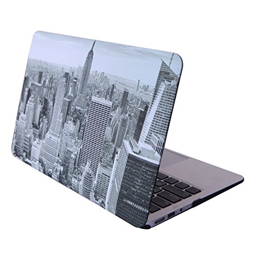 HDE Case for MacBook Air 13 Case New York Skyline Designer Pattern Plastic Slim Hard Shell Snap On Case Fits Models A1369/A1466