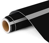 Lya Vinyl Permanent 12in x 4ft Black Self Adhesive Vinyl Roll for Cricut