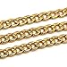 CrazyPiercing 18K Gold Chain Necklace Stainless Steel Gold Plated Necklace 19”/24” Thick Gold Chain Necklace for Men Women