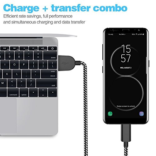 image for Lightning Cable, TNSO iPhone Charger 5-PACK [3/3/6/6/10 ft] Nylon Brai
