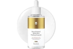 TOSOWOONG White Rice Peeling Ampoule, 75% Rice Exfoliant, Daily Use Cosmetic Scrub with Rice Extract, Kojic Acid, Niacinamide