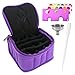 Mavogel Essential Oil Carrying Case with Handle and Two Zippers Holds 16 Bottles(5ml-15ml) for Essential Oil, Essential Oils Opener, Bottle Stickers, Metal Funnel and Dropper Included(Purple)
