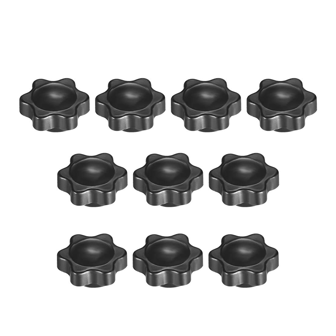 Uxcell Clamping Handle Screw Knobs Handle M5 Threaded Star-Shape 10pcs