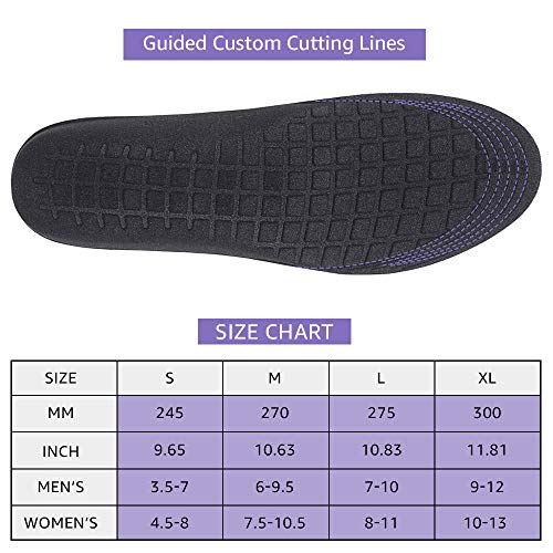 Beautulip Replacement Insole Foam Lightweight Innersole Comfort Sport Shoe Inserts Breathable Shock Absorption (Large - Women\'s 8-11 / Men\'s 7-10)