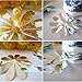 ROPALIA 3D DIY 12pcs Flowers Sticker Decor Mirror Wall Stickers Home Decoration