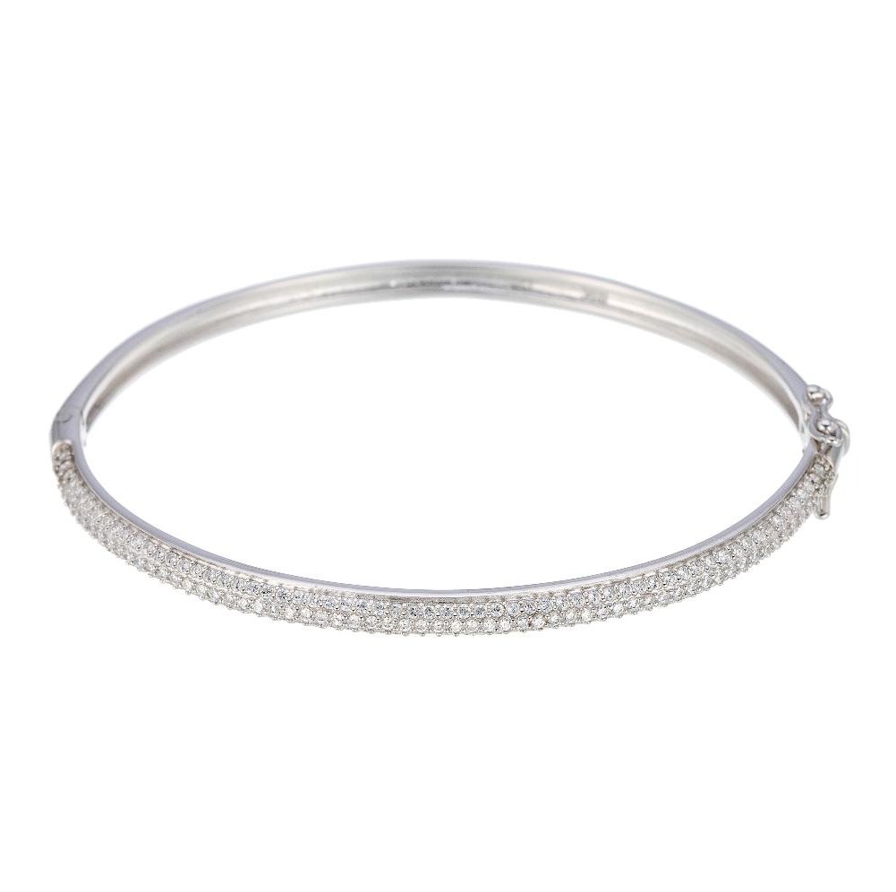 Orphelia ZA-1912 Women's Bangle Rhodium-Plated 925 Sterling Silver Zirconia