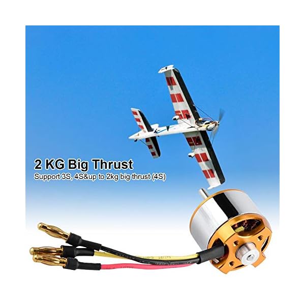 Dilwe RC-Motor, Motor-2814 1000 / 1400KV 2kg Schub 3-4S Motor für Starrflügel-RC-Flugzeug( 1000 kV) – Bild 7