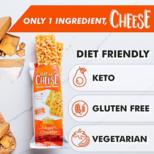 Just the Cheese Bars Cheese Crisps High Protein Baked Keto Snack