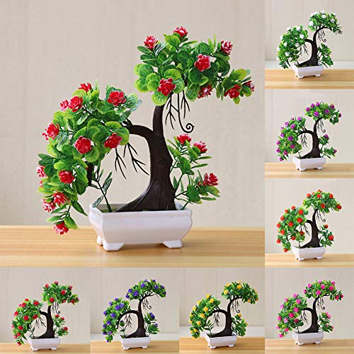 yanQxIzbiu Artificial Plants,Artificial Flowers,1Pc Artificial Tree Branch Fake Plant Flower for Home Decor Photography Props Rose Red - Thumbnail 3