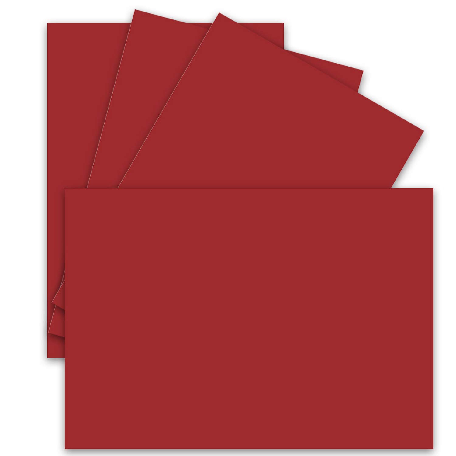 50x single cards Din A7 10.5x7.3 cm 240 g m² rose red (red) - blank mini cards ideal for self-designing for gift tags, name cards & business cards