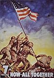 WW II War Bonds Iwo Jima Sign Metal-Tin Signs , 13x16