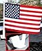 SALE red, white & blue Car Window Clip On Flag - Sold by the dozen starting at $22.80 - Qty. Discounts - PERFECT for CAR DEALERSHIP (12)