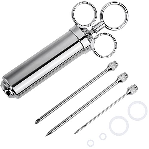 Meat Injector Stainless Steel 304 Meat Injector Pump Seasoning Kit with