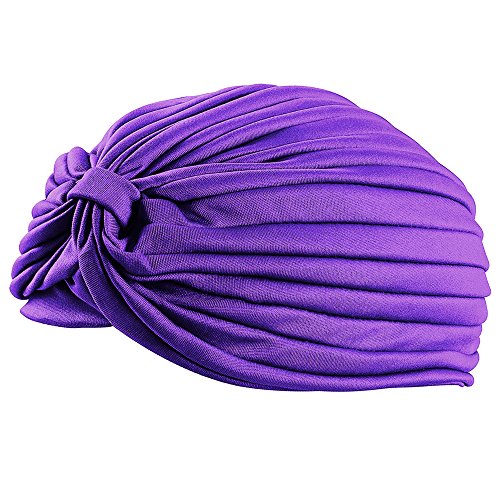 CoverYourHair TURBANS For Women - Burgundy and Purple Turban - TURBANS For Hair - TURBANS For Cancer Patients (2 Pack) - Thumbnail 3