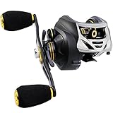 YONGZHI Fishing Reels- Medium Gear Ratio (6.3:1)- Low Profile Carbon Fiber Drag 11+1 Ball Bearing- Adjustable Magnetic Brakes System-Baitcasting Reels for Freshwater Saltwater