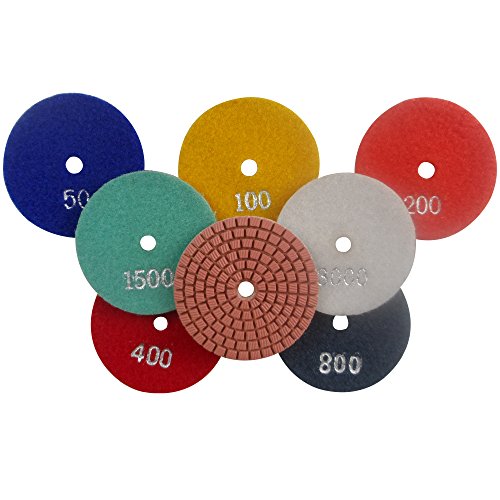 Buy Konfor 4 Inch Wet Diamond Polish Sanding Pads for Concrete Marble