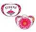 NUK Small Talk Big Button Pacifier, 2 Pack, 6-18 Months, Cutie Pie/Flower