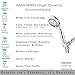 Handheld Shower Head, WASSERN High Pressure 6setting 67Jets Rainfall Massage Spa Flexible Extra Long 80'' Stainless Steel Hose Angle Adjustable Bracket 4'' Chrome