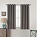 AMAZLINEN Sleep Well Blackout Curtains Toxic Free Energy Smart Thermal Insulated,52 W X 63 L Inch,Grommet Top,Set of 2 Panels with Bonus Tie Back(Grey)