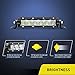 Nilight 40001F-B Bar Super Slim 2PCS 7Inch 30W Flood Driving Fog 3600LM Single Row Off Road led Lights for Jeep-2 Style Mounting Brackets, 2 Years Warrantythumb 2