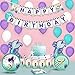 Pawliss Party Supplies, Serves 16 Birthday Party Favors Decorations for Kids Girls, Plates Cups Straws Napkins Balloons Banners, Bulk Pack 102ct