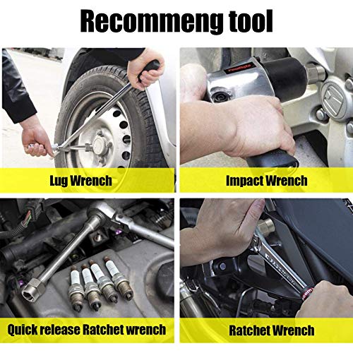 Topec 18Piece Stripped Nut Remover, 3/8” Drive Impact Extractor Set, Damaged Bolt Nut Remover