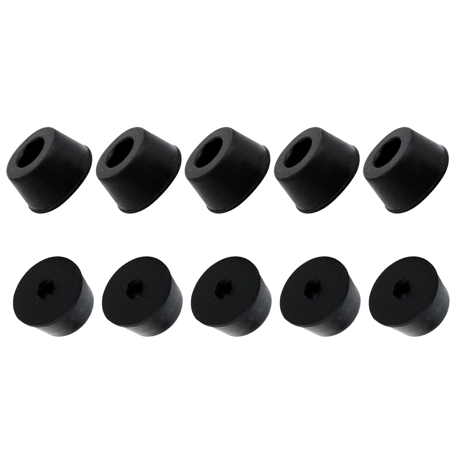 METALLIXITY Rubber Bumper Feet (26x12mm/1.02"x0.47") 10Pcs, Round Leg Pads Floor Protectors - for Home Tables Chairs Cutting Board, Black