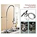 Pre-Rinse Commercial Kitchen Faucet with High Pressure Flexible Hose Sink Sprayer Replacement Kit Black