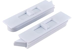 Brixwell Snap in Tilt Latch Left and Right Pair, Plastic Material, Blue White Finish, 2-21/32" Length, 3/32" Stile Snap Size, 9/32" Nose Size, Suitable for Tilt Window Applications