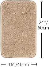 Non Slip Bath Mat 40x60cm Beige Thick Microfiber Absorbent view 8