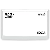 COLOP Make 3 Ink Stamp Pad, Non-Toxic, 3.5" x 6.25", Frozen White | Premium Water-Based &amp; Acid-Free Non-Toxic Ink For Rubber Stamps, Craft Ink Pad For Card Making, Crafts, &amp; Scrapbooking