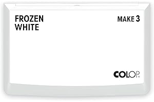 COLOP Make Series, Ink Stamp Pads, with Non-Toxic Premium Ink, Water-Based Acid-Free (Frozen White, Make 3-3-1/2" x 6-1/4")