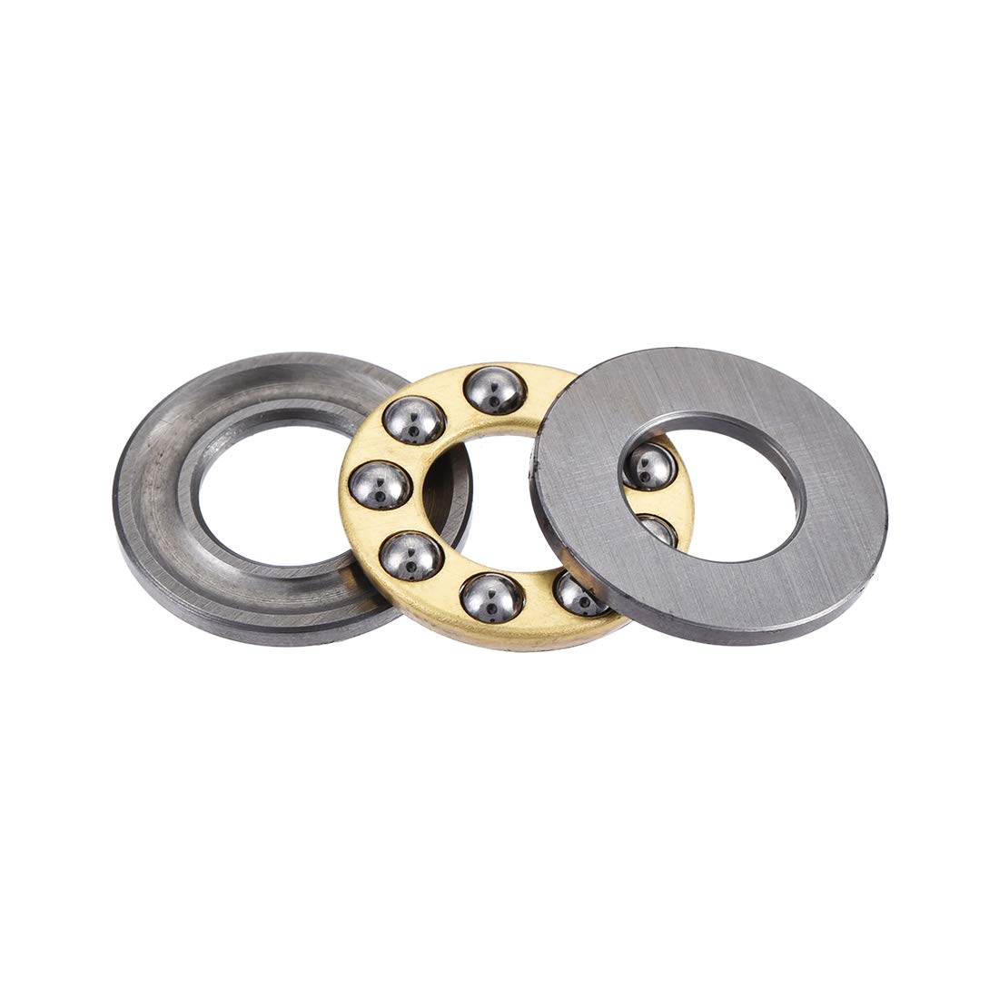 Sourcingmap F8-16M Thrust Ball Bearings 8mm x 16mm x 5mm Carbon Steel Single Direction 2pcs