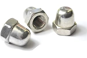 HH FASTENERS Stainless Steel Acorn Nuts Cap Nuts,8-32,10-24,Pack of 20-Piece (#10-24)