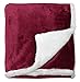 Catalonia Sherpa Fleece Throw Blanket, Super Soft Mink Plush Couch Blanket, TV Bed Fuzzy Blanket, Fluffy Comfy Warm Heavy Throws, Comfort Caring Gift,50x60 inches Wine Red