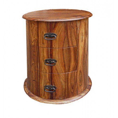 Sheesham Wood Thakat 3 Drawer Cylinder Chest Amazon.co.uk Kitchen & Home