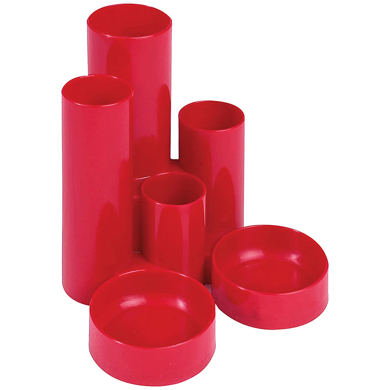 Q-Connect Desk Tidy Red (W130 x D130 x H105mm)